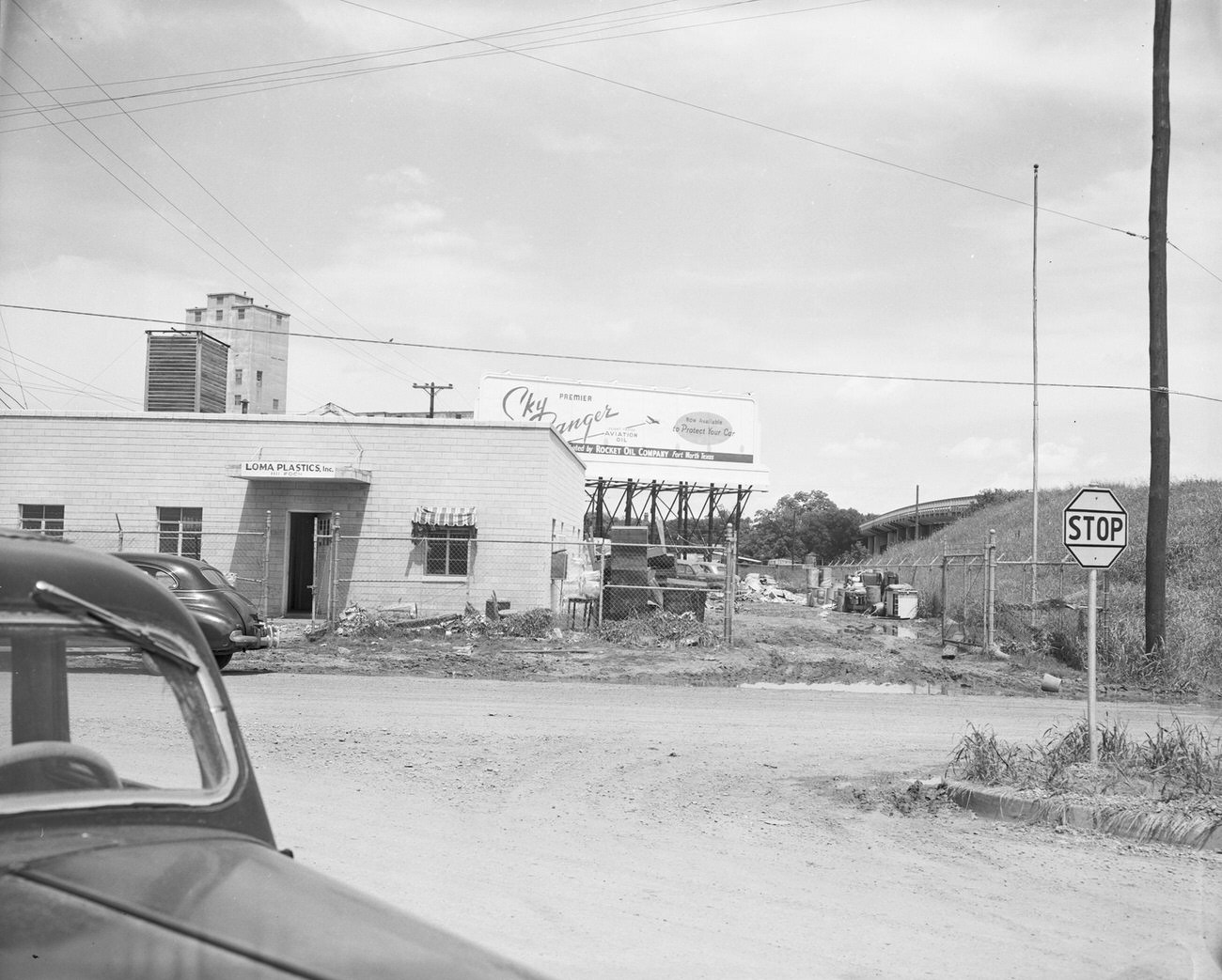 Flood damage at the Loma Plastic company, 1949