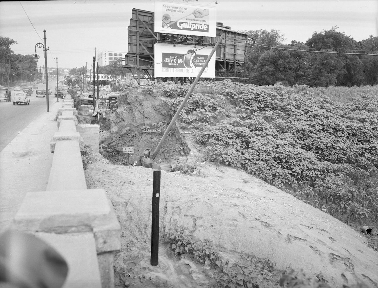 Levee break flood scene, 1949