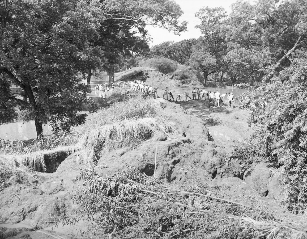 Looking South from South Side of West 7th St. Viaduct, 1949