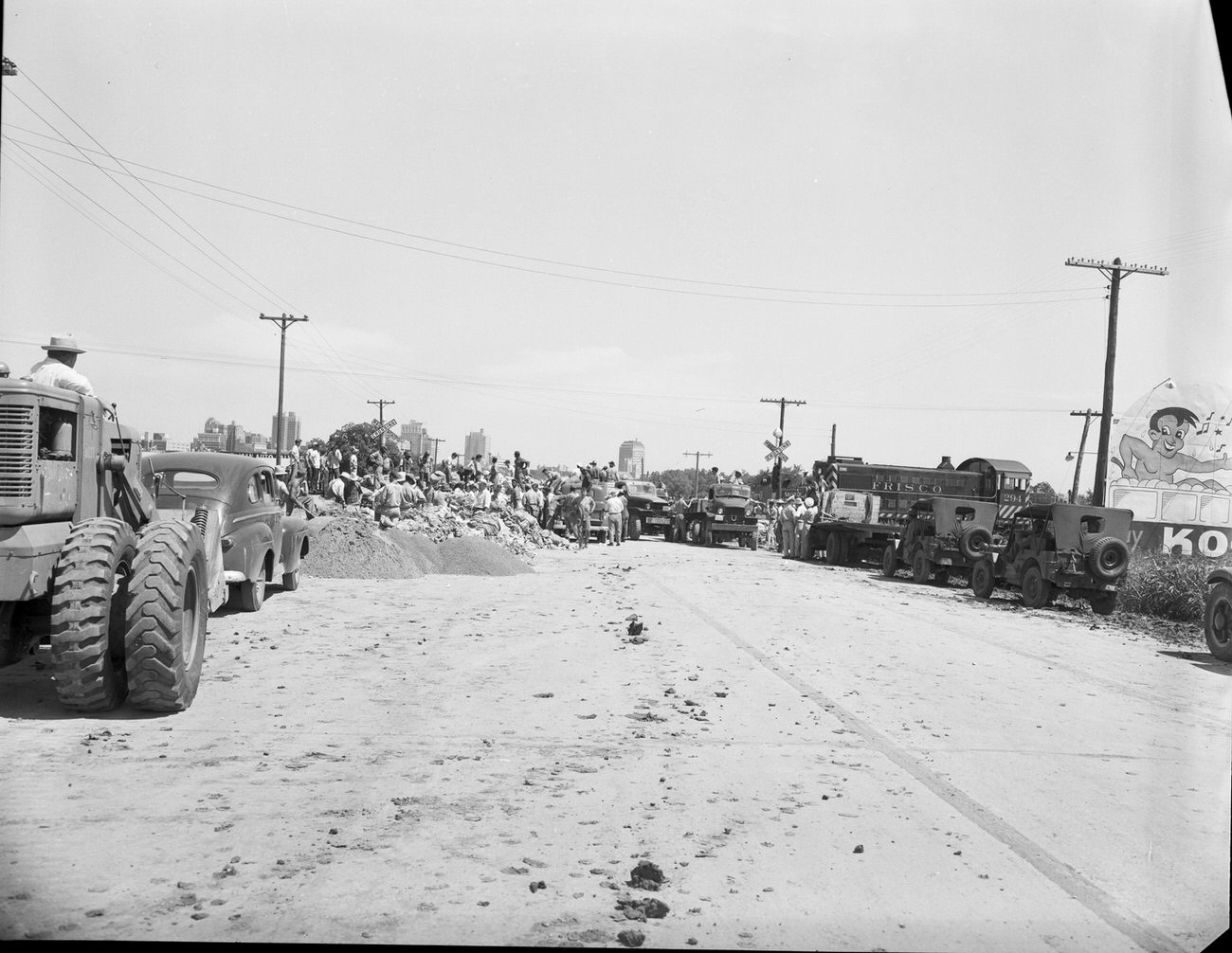 Flood damage at Henderson Street, 1949