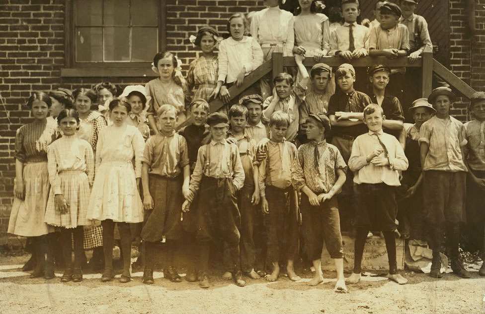 Every one of these youngsters went into work when the whistle blew, noon June 15, 1911