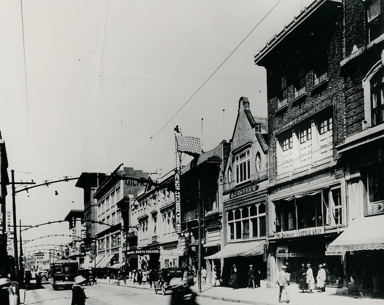 Looking North on Granby Street to Freemason Street from College Place, 1923