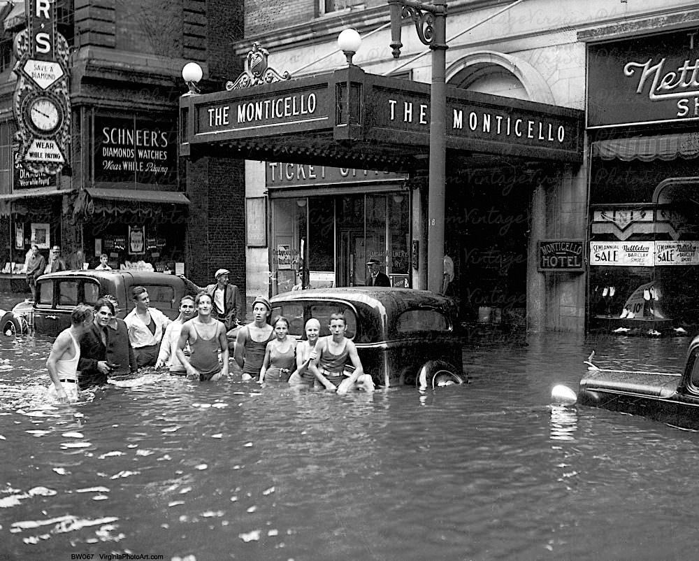 Monticello Hotel Flood After Hurricane, 1933