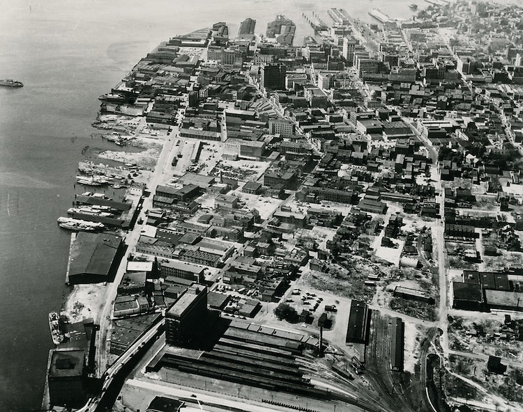 View looking West at Downtown Norfolk, 1930s