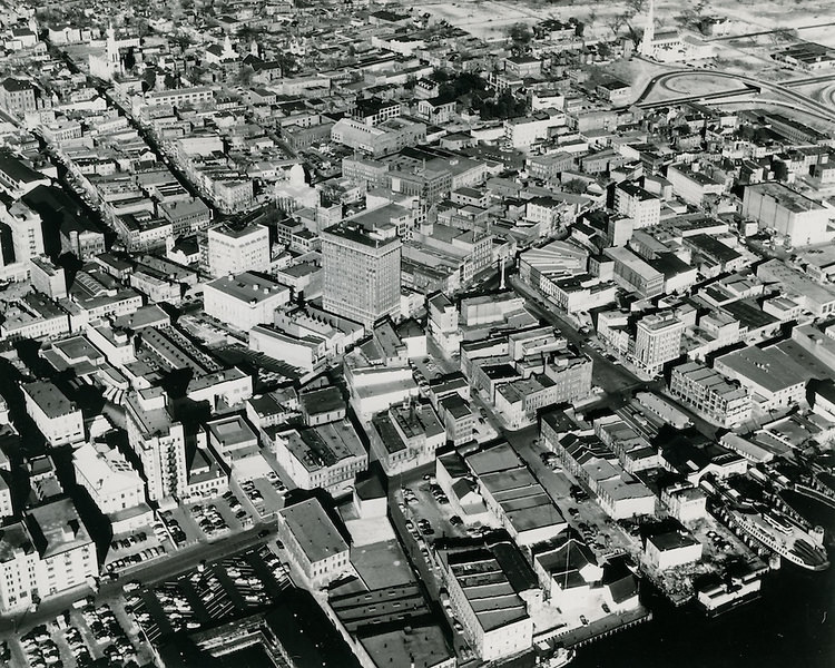 View of Downtown Norfolk.Commercial Place, 1930s