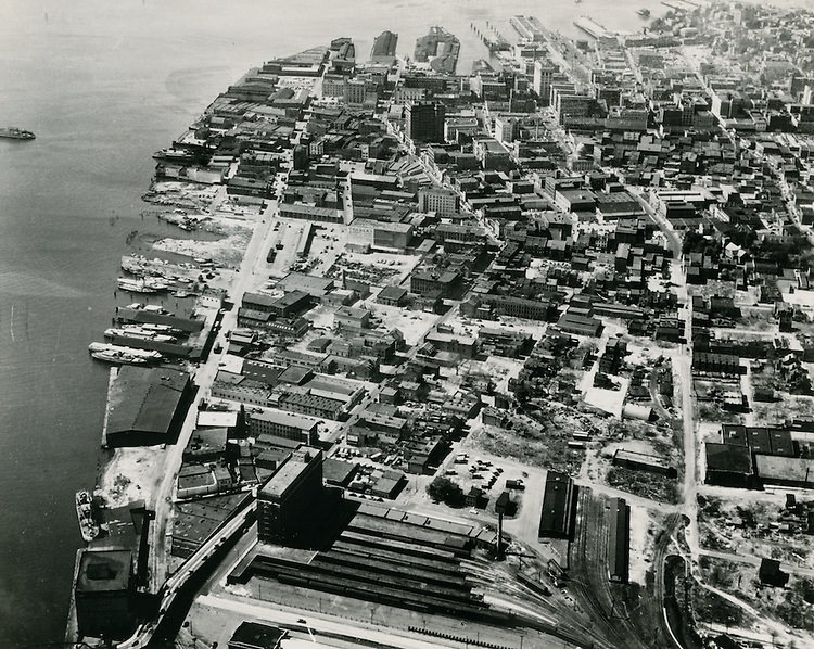 Looking West from Union Station, 1940s