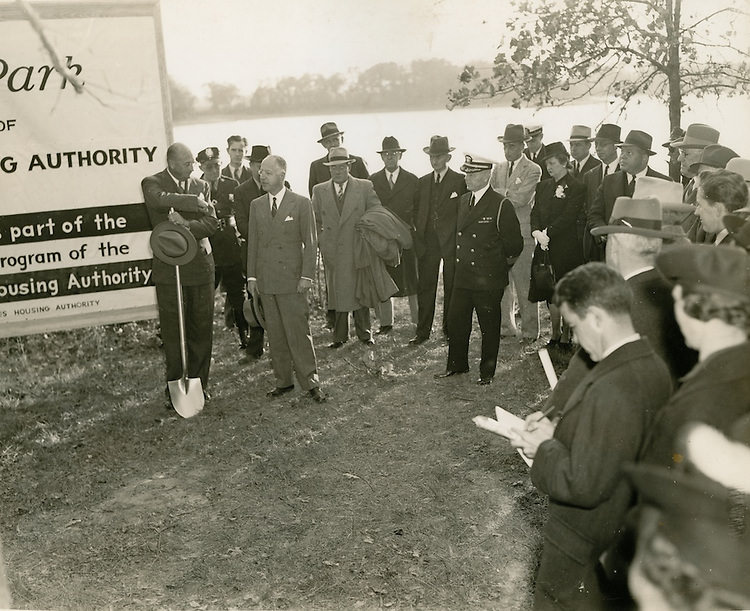 Groundbreaking Ceremony, Merrimack Park, 1940s