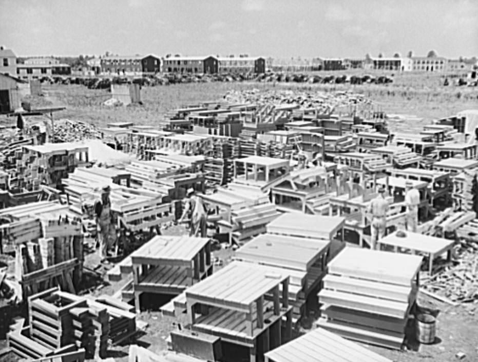 Defense housing. Ben Morrell Project, Norfolk, Virginia, 1940s