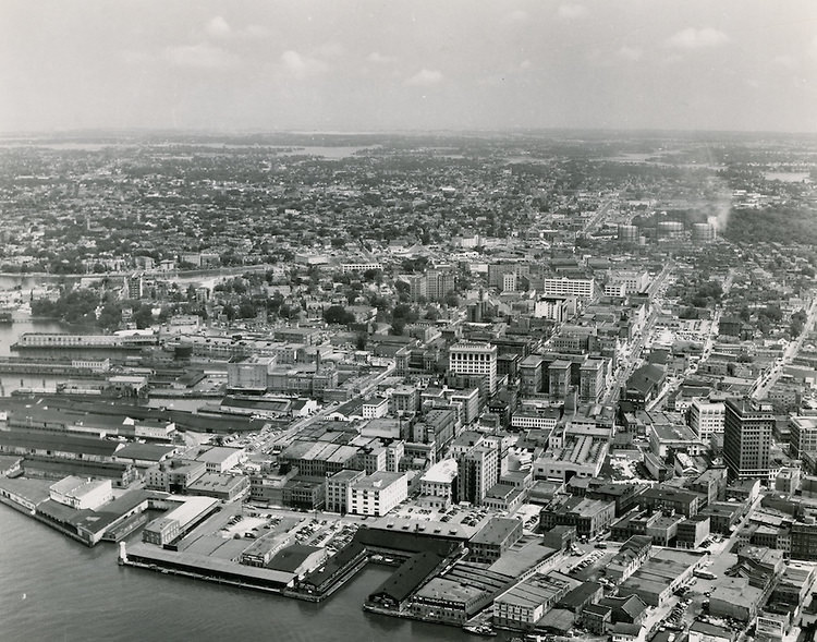 View looking Northwest at Downtown Norfolk, 1951