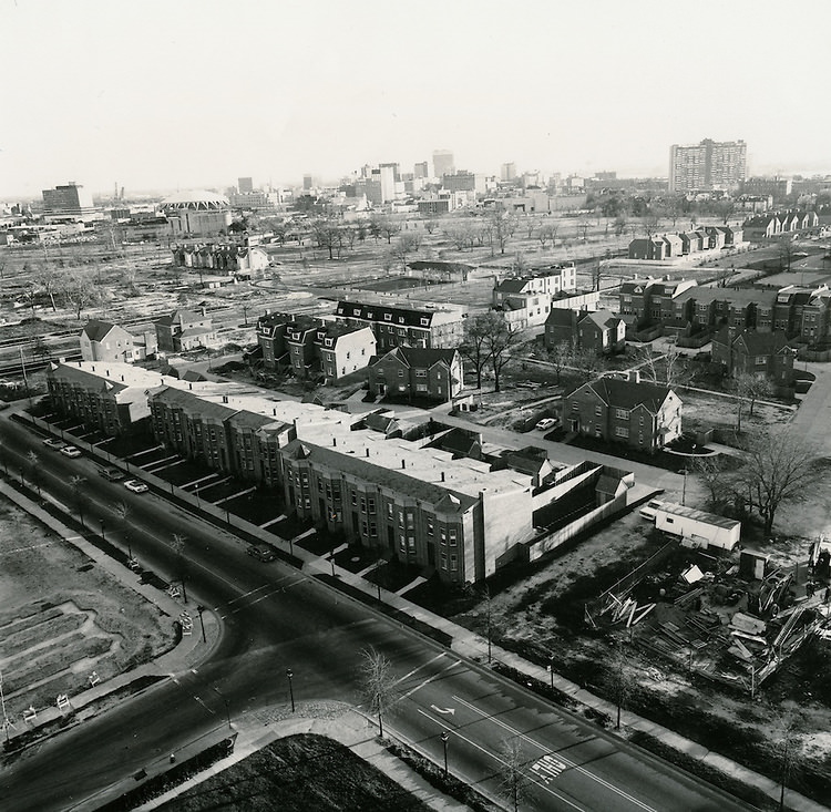 New construction looking South from Princess Anne Road, 1950s