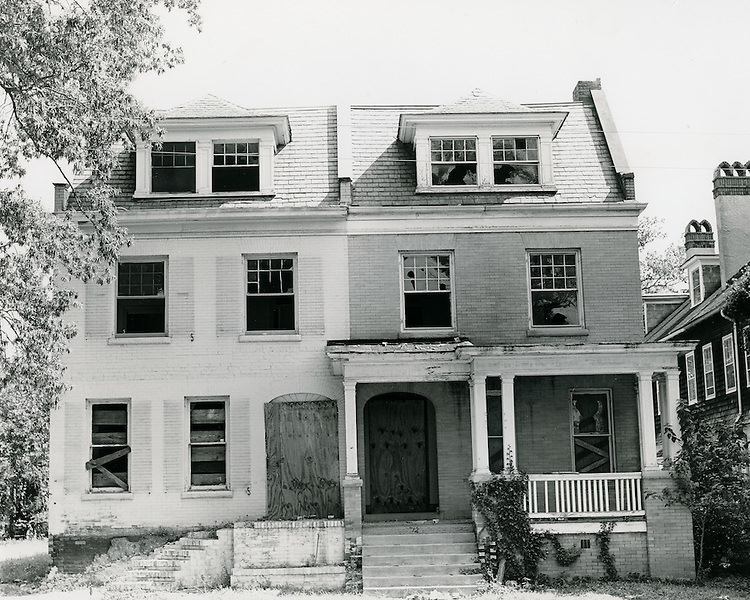 Dilapidated house, 1950s