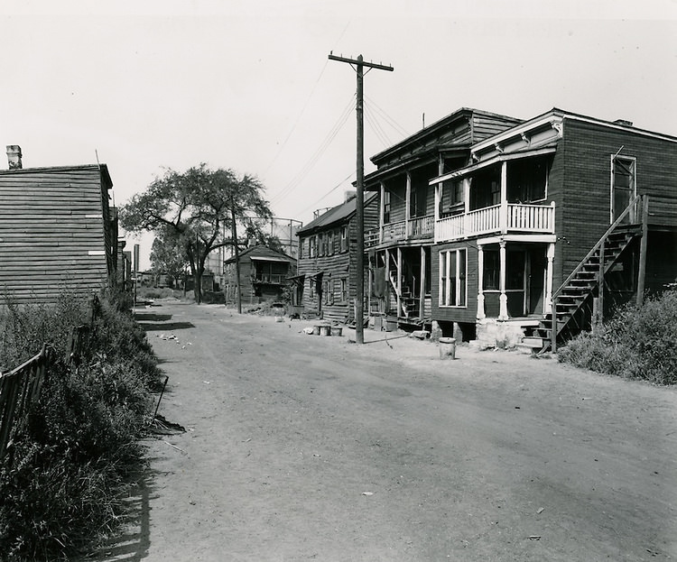 Slum Conditions. Lodge between Howard & St Pauls, 1950s