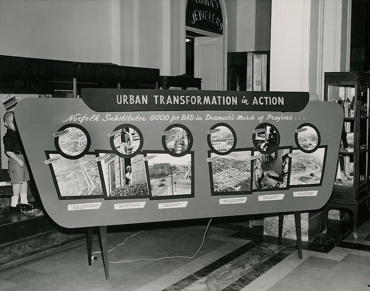 Urban Transformation in Action display, 1950s