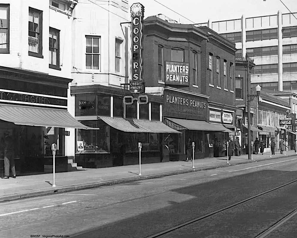 Planters Suffolk Peanut Co Store Downtown, 1950s