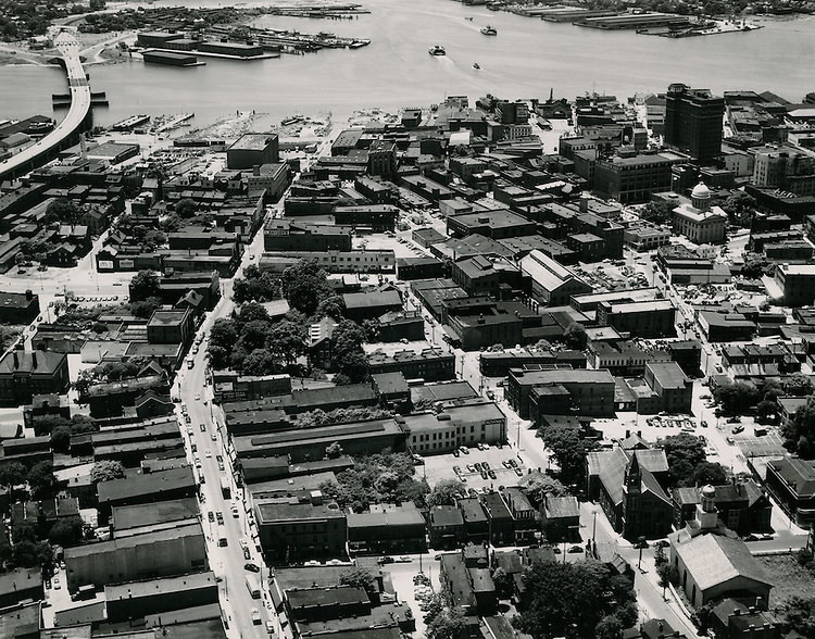Downtown South (R-9). Looking South to Waterfront, 1953
