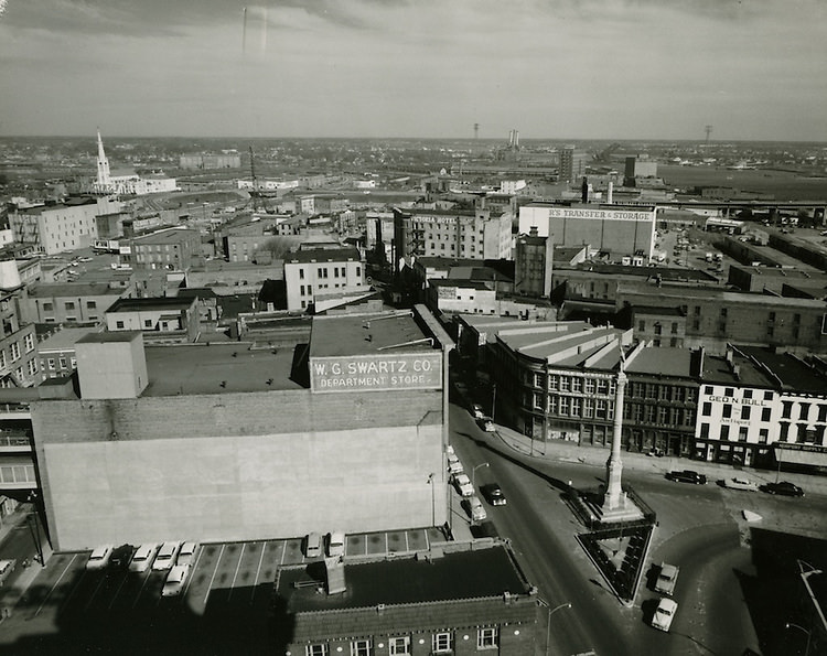 Commercial Place & Confederate Monument, 1959