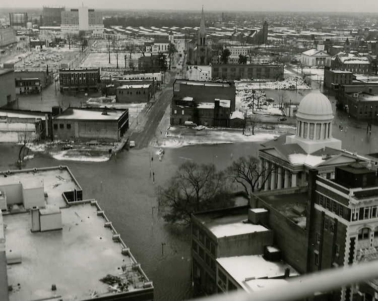 City Hall Avenue and Bank Street.Flooding. March 07, 1962