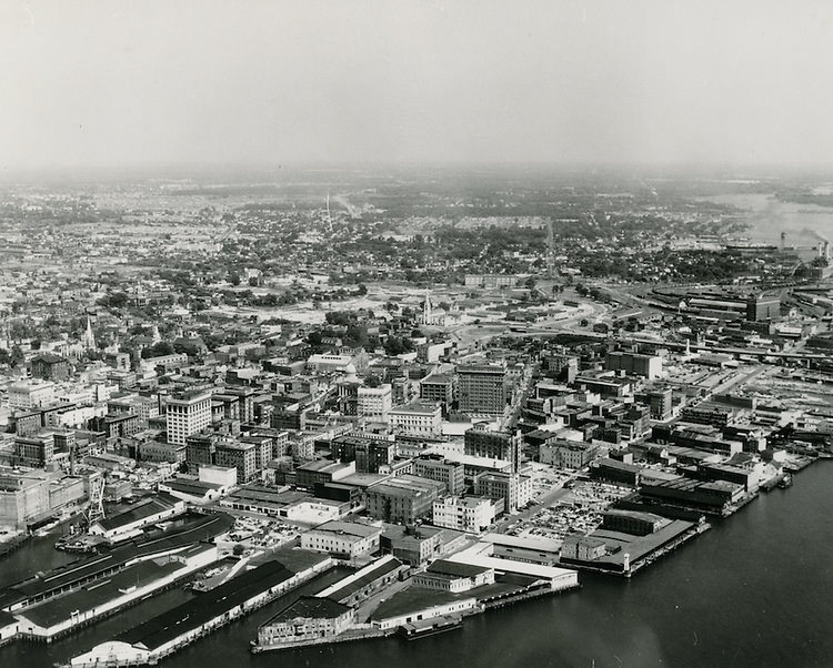 View looking Northeast at Downtown Norfolk, 1960s