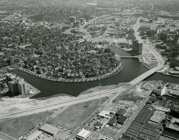 View looking East.Ghent.Young Terrace in distance. February 19, 1965