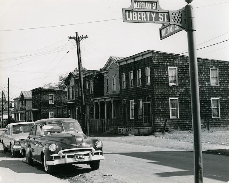 Looking down Alleghany Street from corner of Liberty Street and Alleghany Street - October 21, 1966