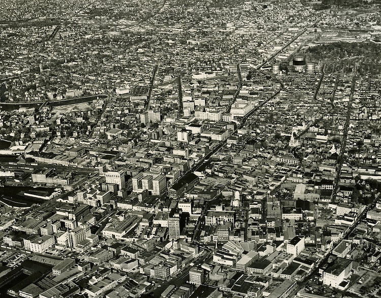 Aerial View Looking North at Downtown - November 30, 1949