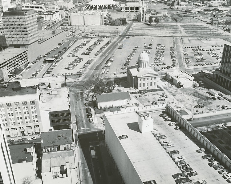 View looking North at Macarthur Center Site, 1970s