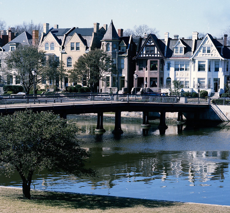 View of Mowbray Arch from across The Hague, 1980s