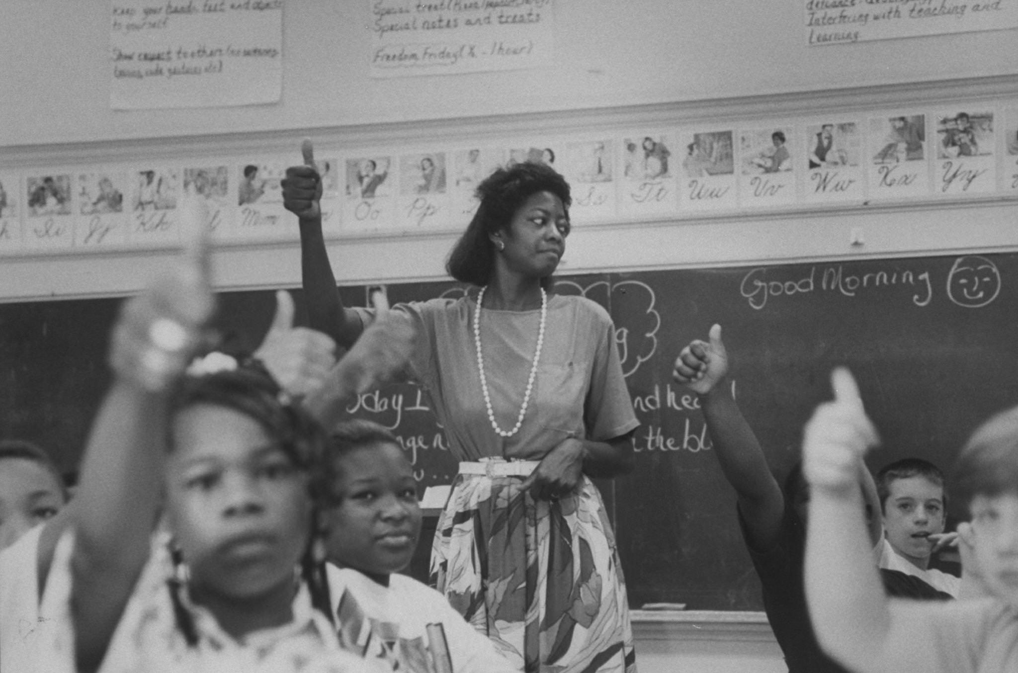 Bessie Pender, a former school janitor who put herself through college to become a teacher, , Norfolk, 1990s