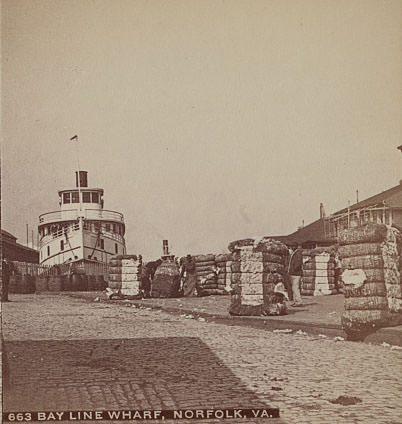 Bay Line Wharf, Norfolk, 1896