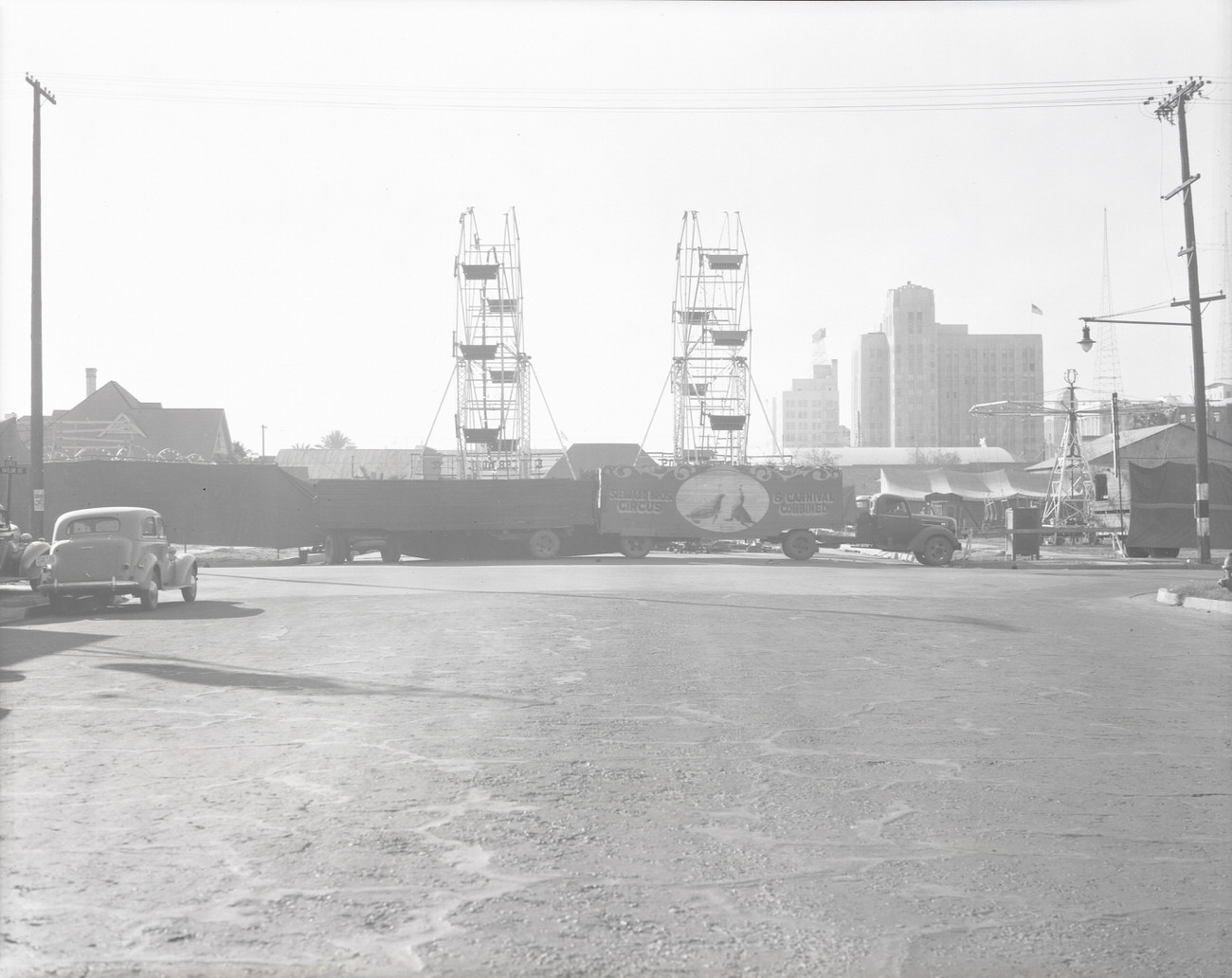 Street Scene Showing Carnival, 1942