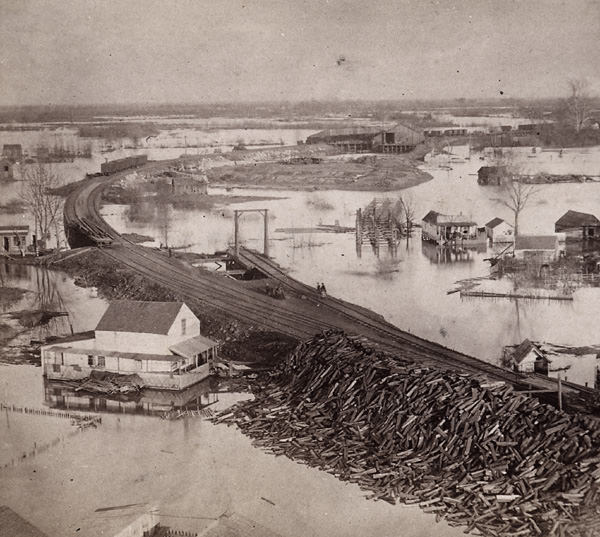 Sacramento City. Central Pacific R. R. Works, At China Slough, 1870s