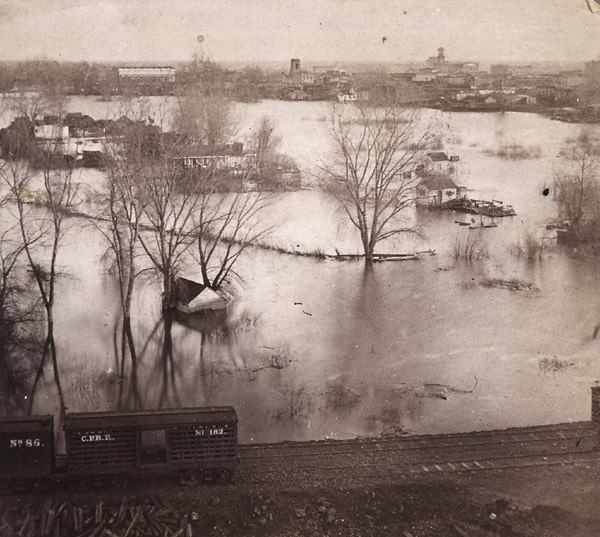 Sacramento City--China Slough, From the Pioneer Flour Mills, 1870s