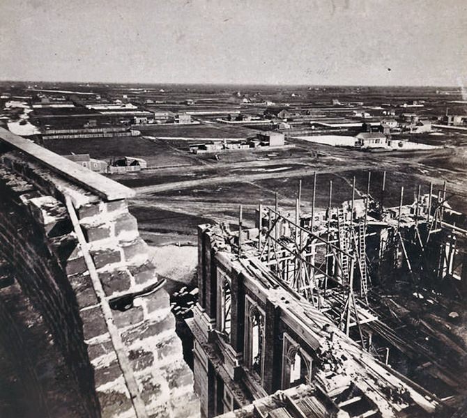 Sacramento City from the new Capitol Building, Looking Northeast by East, 1870s