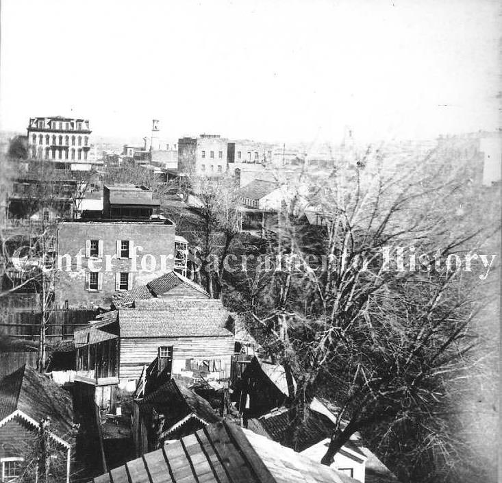 Sacramento cityscape, 1870