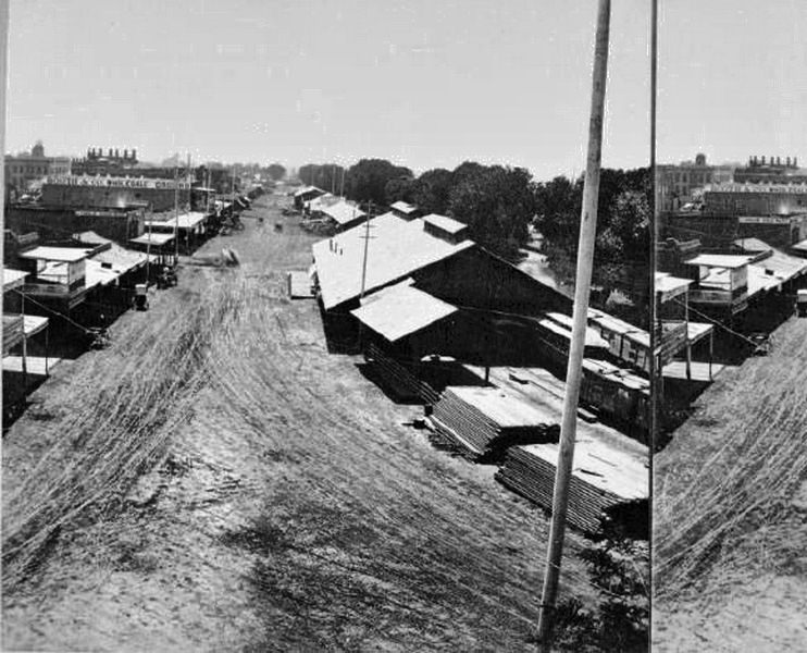 Central Pacific yard, Sacramento, 1870