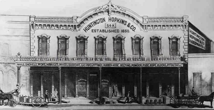 A view of the California State Capitol building in about 1879.