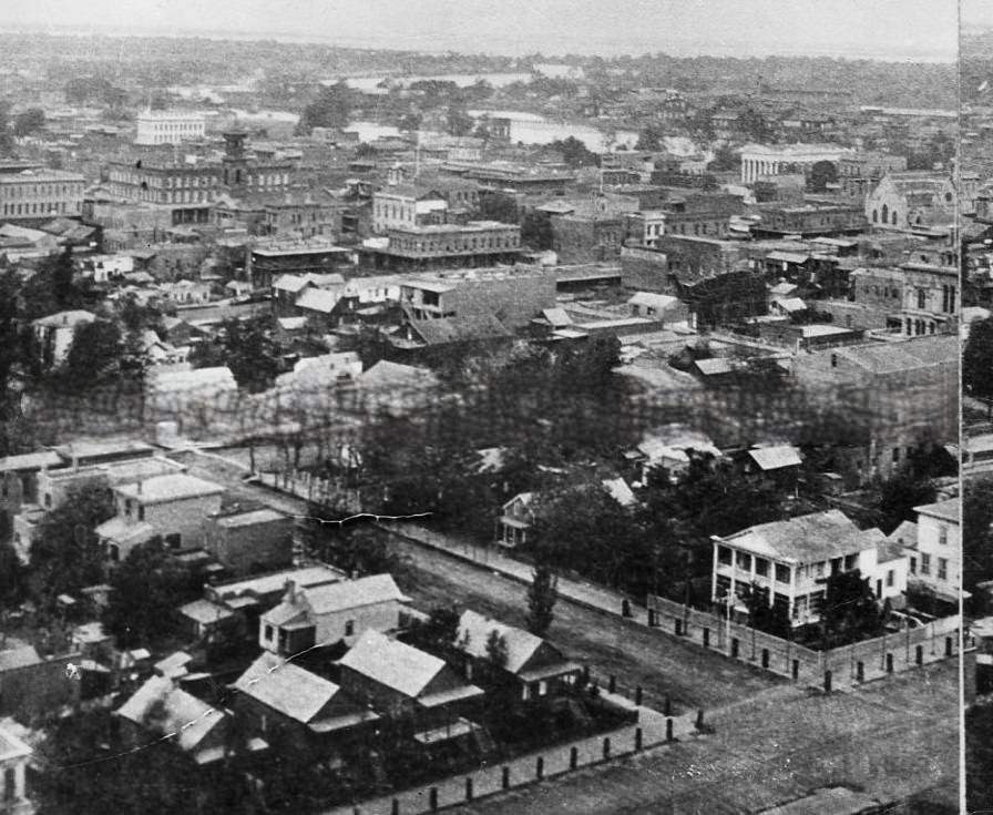 Corner of 10th & L street, Sacramento, 1874