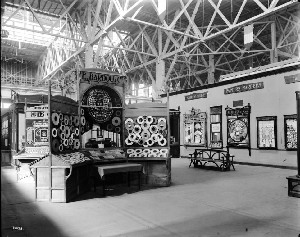 French companies exhibiting in the paper manufacturing section in the Liberal Arts building at the Louisiana Purchase Exposition, 1904