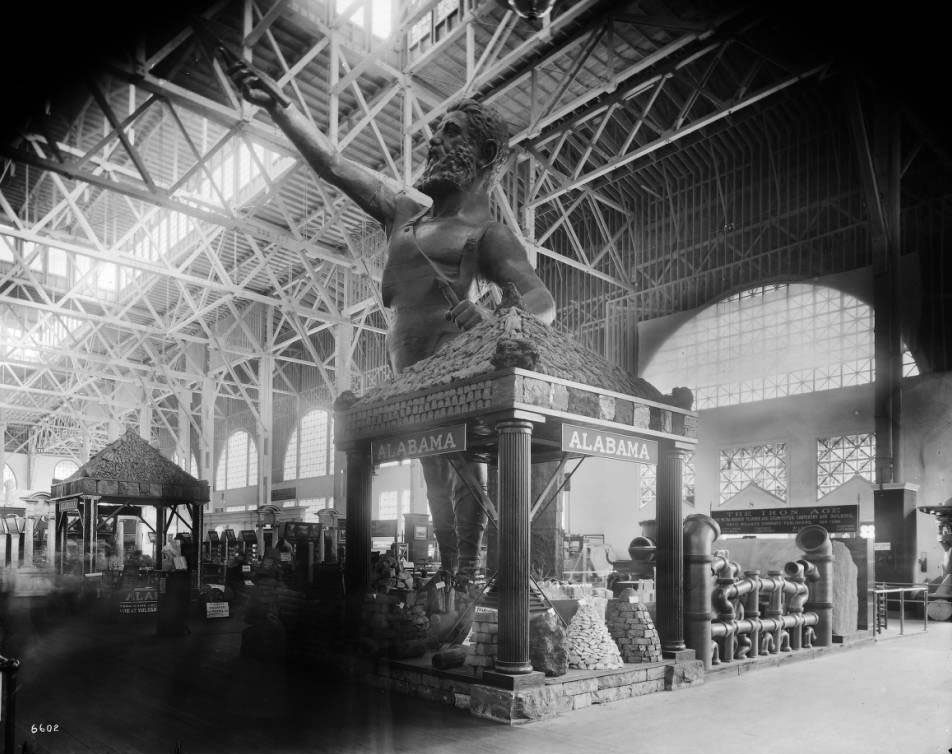 Statue of Vulcan in the Palace of Mines and Metallurgy, 1904