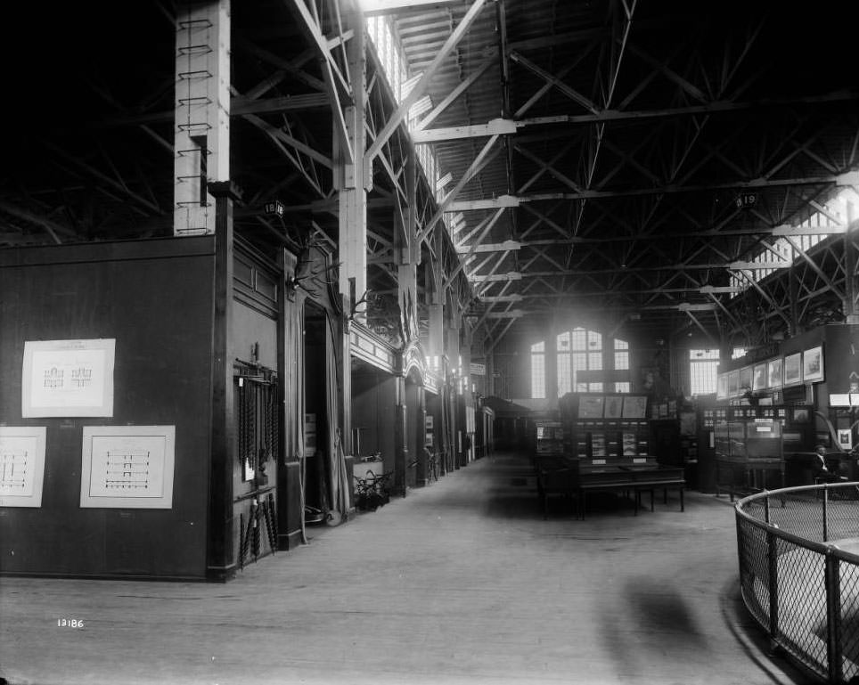 A view of the German exhibit in the Forestry, Fish and Game building at the Louisiana Purchase Exposition, 1904