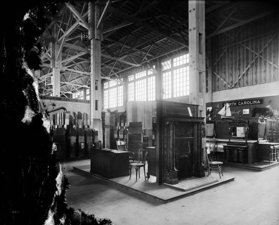 Georgia and North Carolina exhibits in the Palace of Forestry, Fish and Game, 1904
