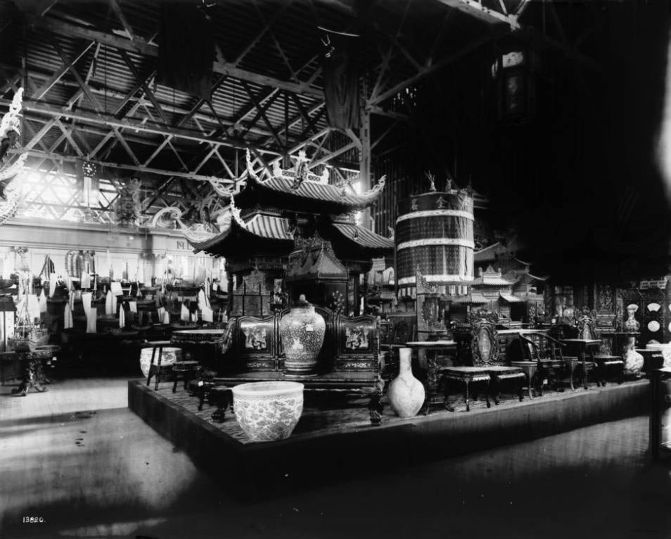 China had a 300-feet long floor space in the Palace of Liberal Arts at the Louisiana Purchase Exposition, 1904