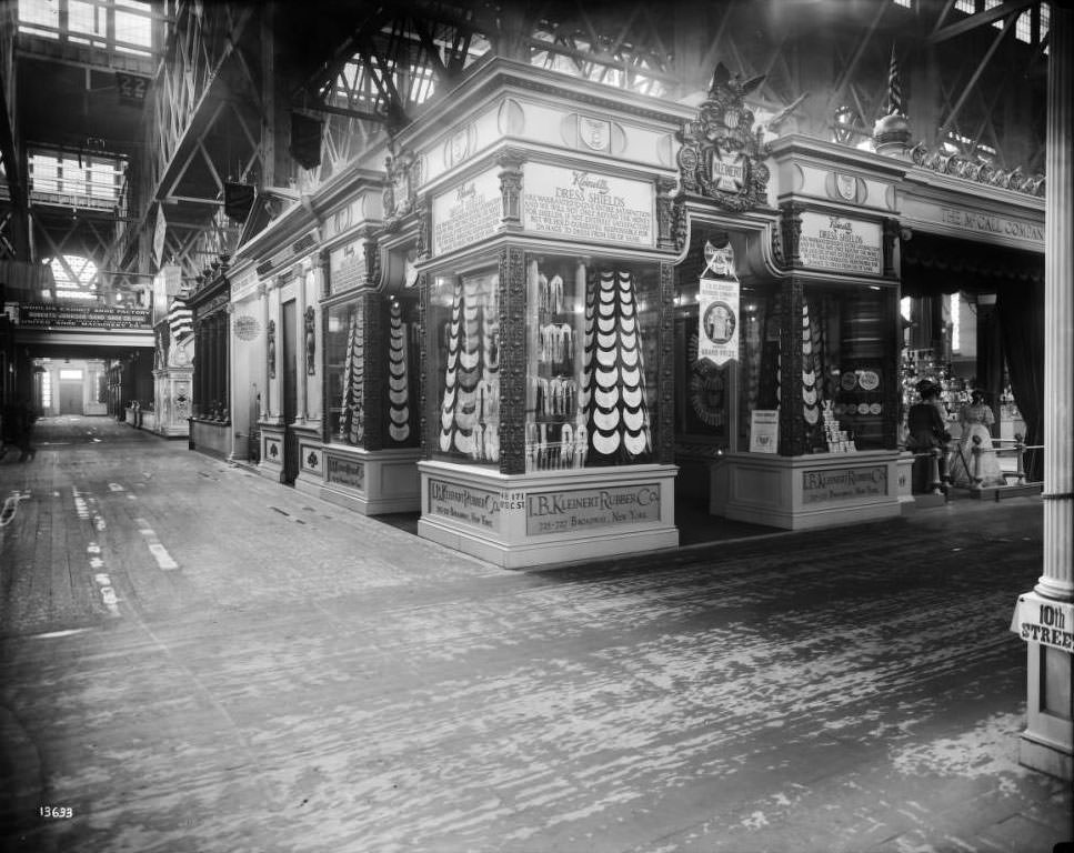 I.B. Kleinert Rubber Company exhibit in the Palace of Manufactures, 1904