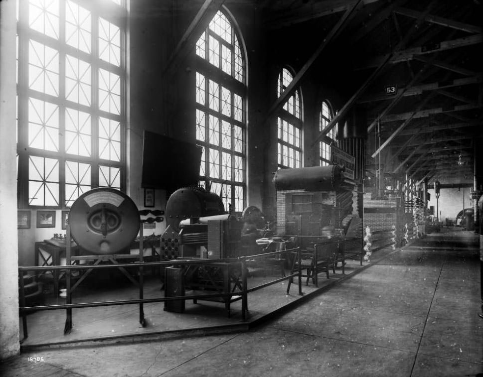 Aultman & Taylor Machinery Company exhibit in the Steam, Gas and Fuels building, 1904