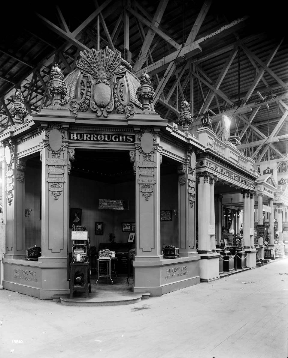 Burroughs Adding Machine Co. exhibit in the Palace of Liberal Arts, 1904