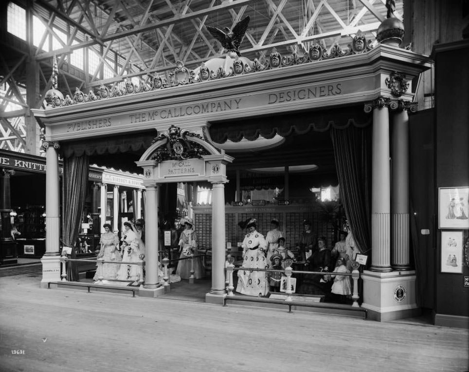 McCall Company exhibit in the Palace of Manufactures, 1904
