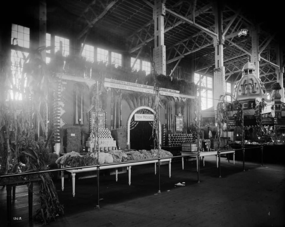New Mexico's exhibit in the Agriculture palace at the Louisiana Purchase Exposition, 1904