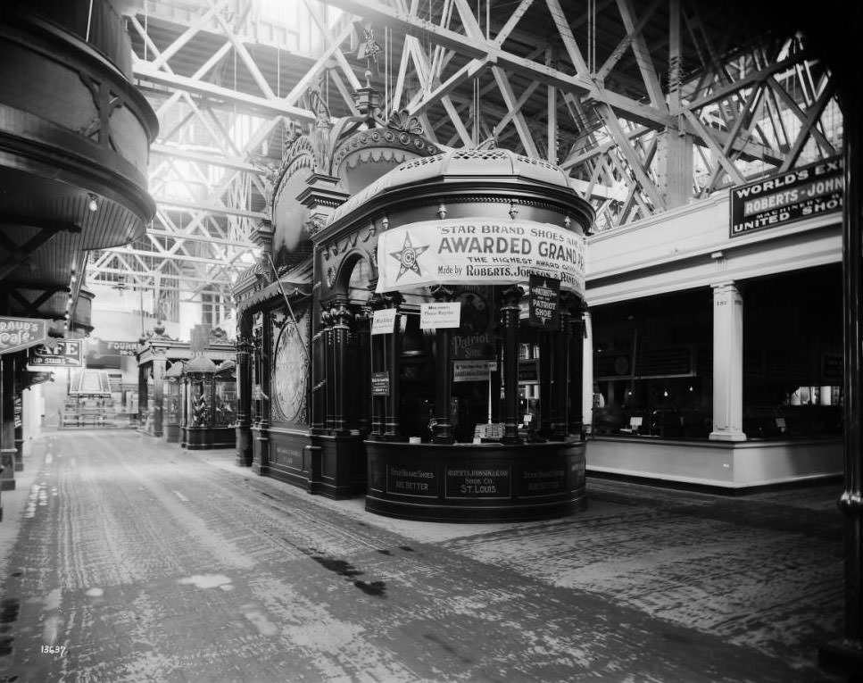Roberts, Johnson & Rand exhibit in the Palace of Manufactures, 1904