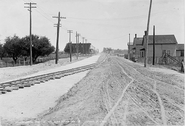 Danforth looking east from Pape, 1910s