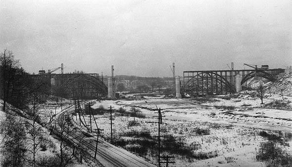 Bloor Street Viaduct construction, 1910s